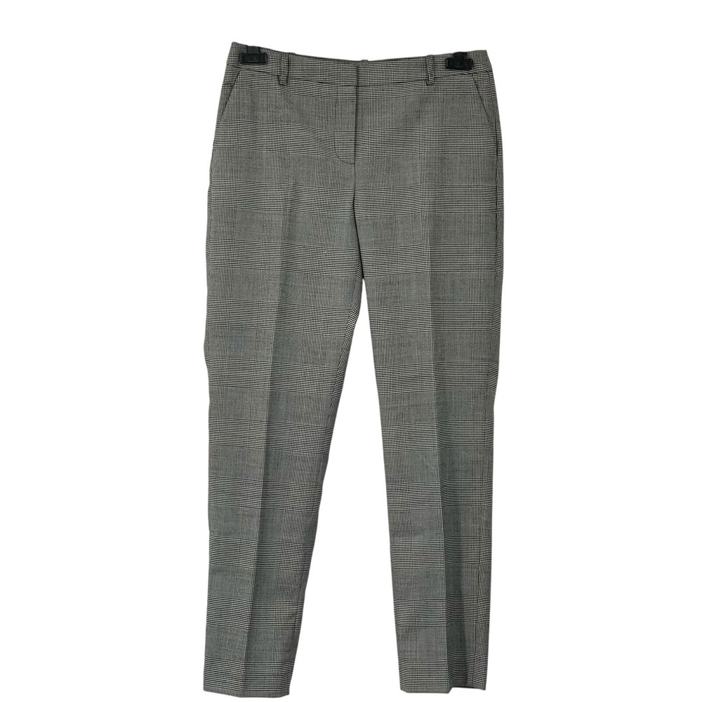 PURE Collection Women's Black/White Houndstooth Wool Blend Pants Trousers Size 6